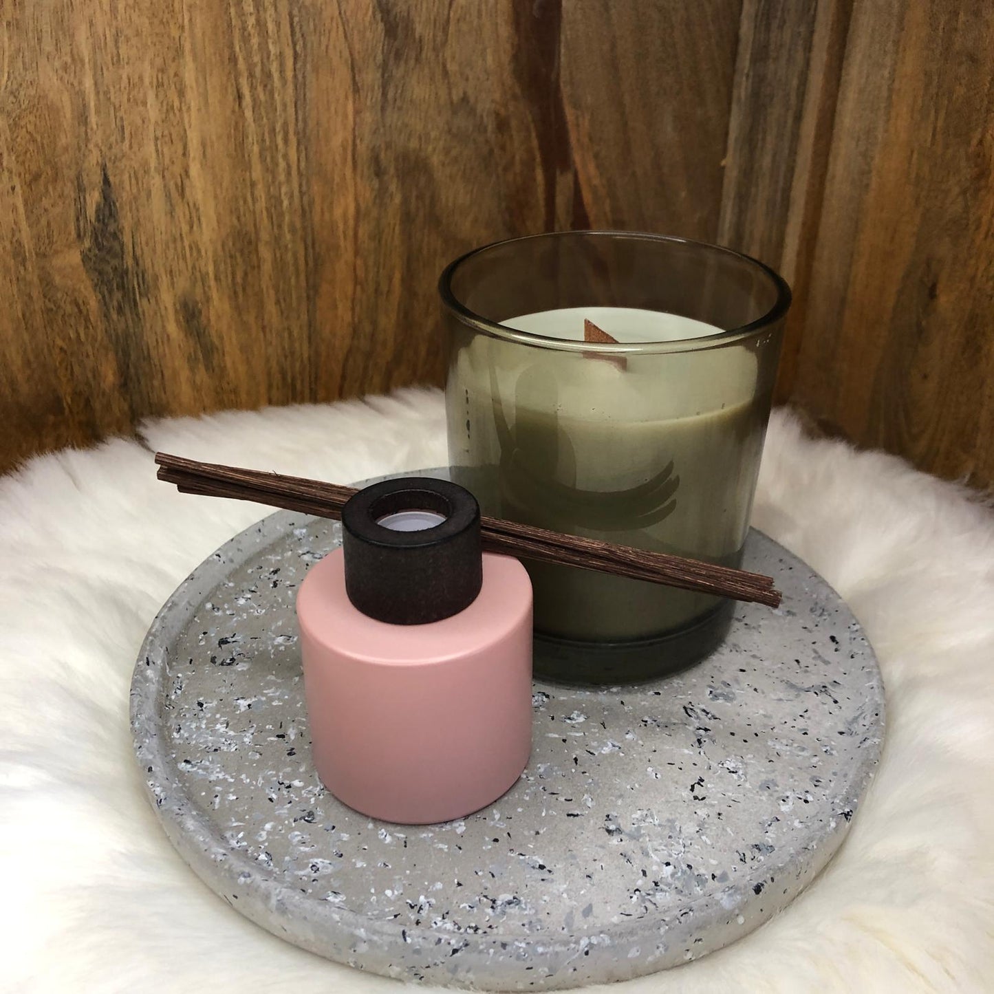 Set kaars groot + geurdiffuser 50ml