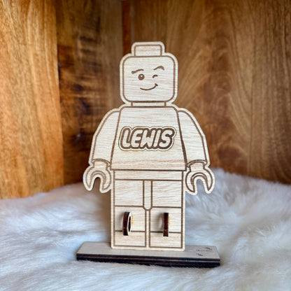 Houten figuur met naam (geldcadeau)